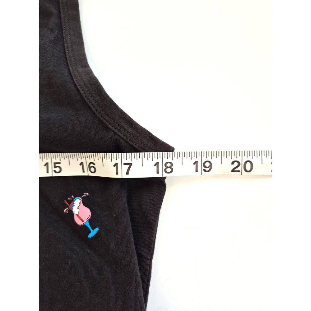 Asphalt Yacht Club Mens Tank Size S Black Pink Cocktail Theme Colorful Summer - Picture 5 of 5